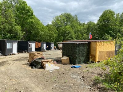 Бытовка быстросборная складная черная  5900х2480х2560мм. Утепление 75мм., (артикул 8792)