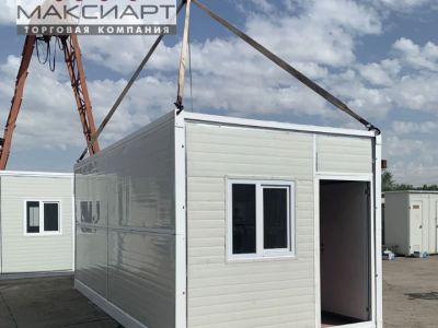 Бытовка быстросборная складная белая 5900х2500х2540мм. Утепление 50мм., (артикул 9774)