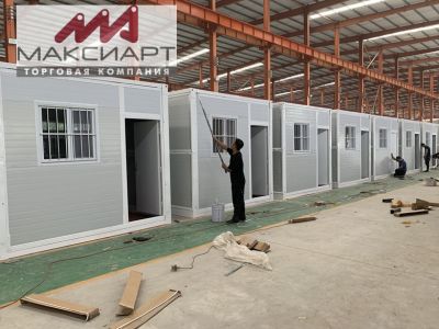 Бытовка быстросборная складная белая 5900х2500х2540мм. Утепление 50мм., (артикул 9774)
